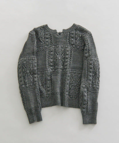 爆米花編織兩用針織衫