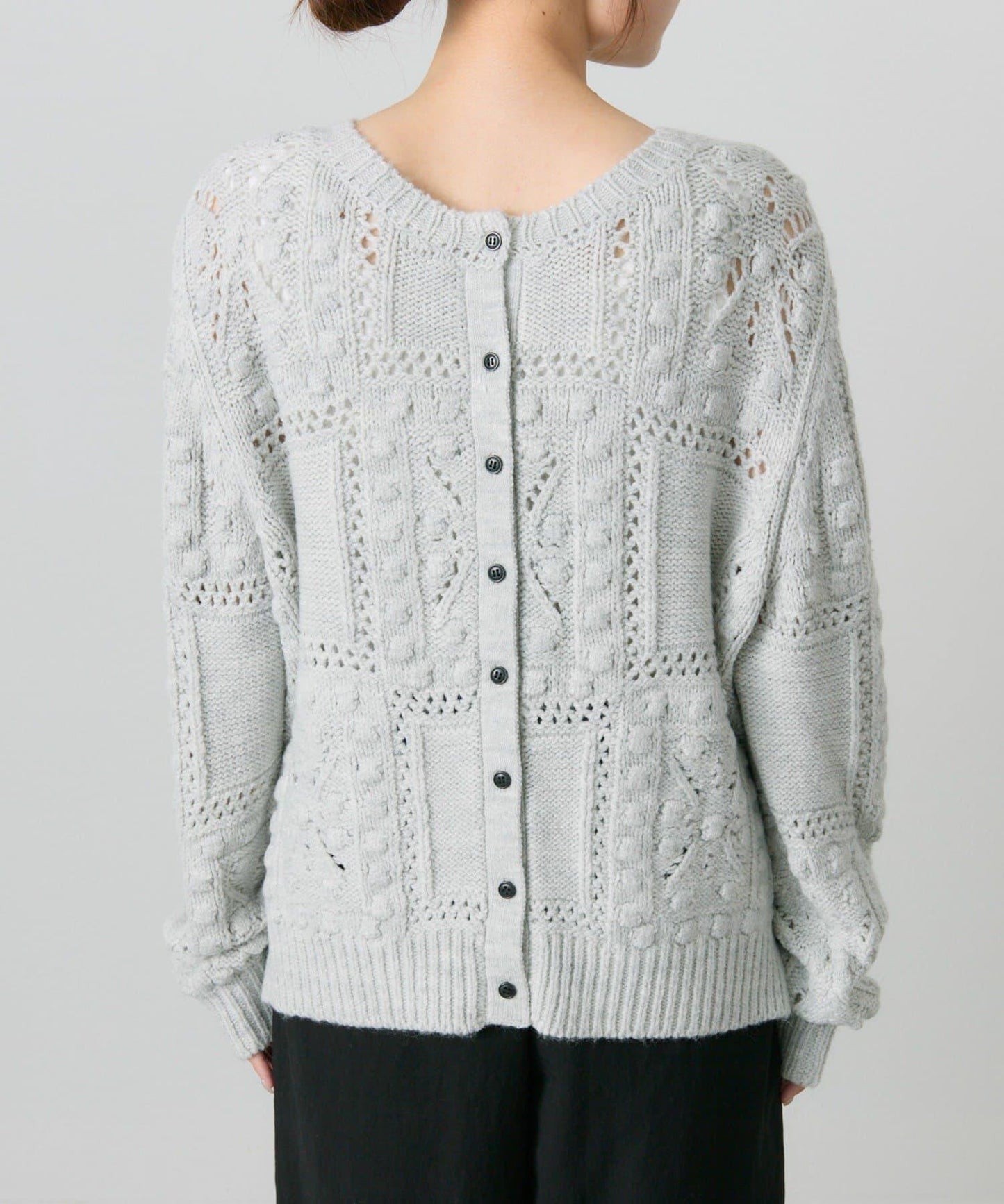 爆米花編織兩用針織衫