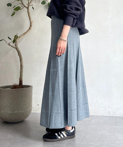 純色針織半身裙