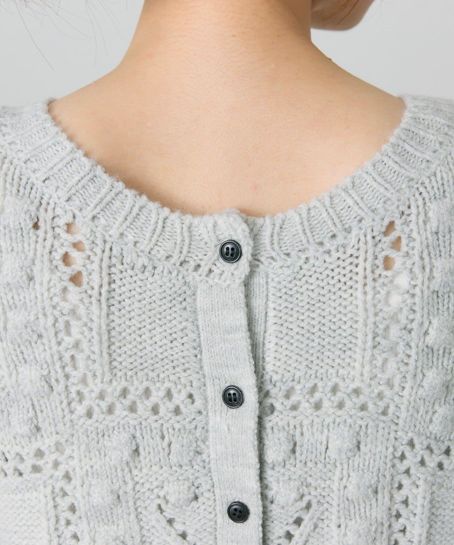 爆米花編織兩用針織衫