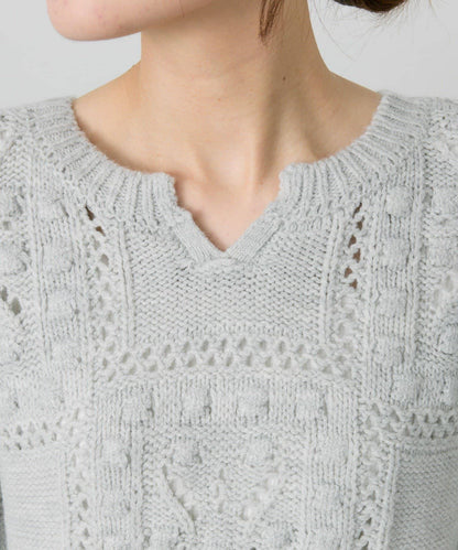 爆米花編織兩用針織衫