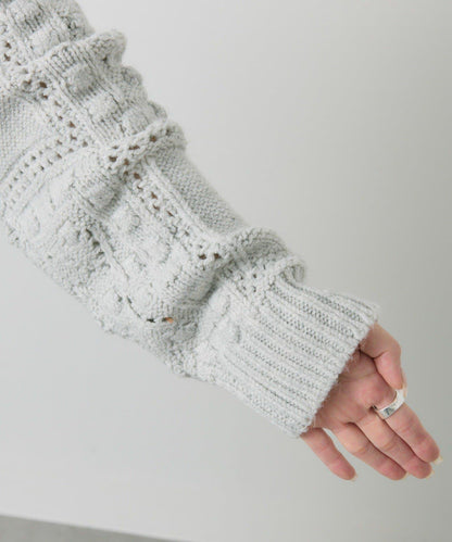 爆米花編織兩用針織衫