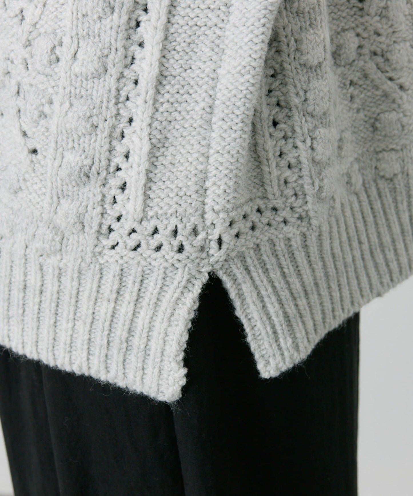 爆米花編織兩用針織衫