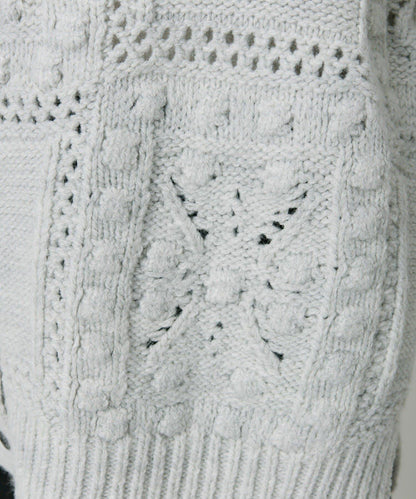 爆米花編織兩用針織衫