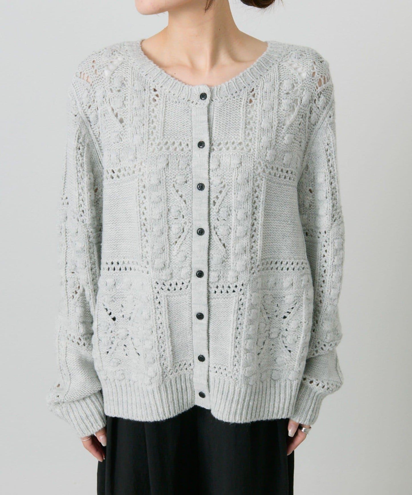 爆米花編織兩用針織衫