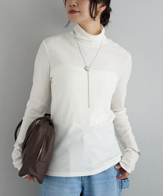 【適合疊穿】紗布羅紋高領打底衫
