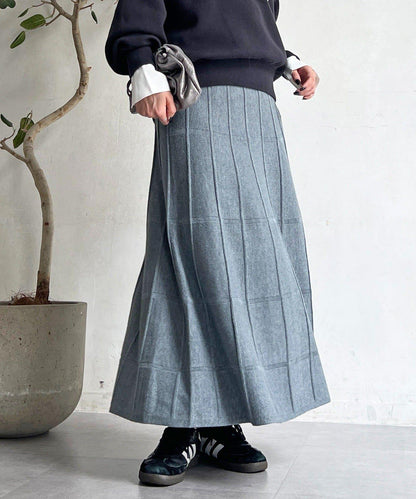 純色針織半身裙