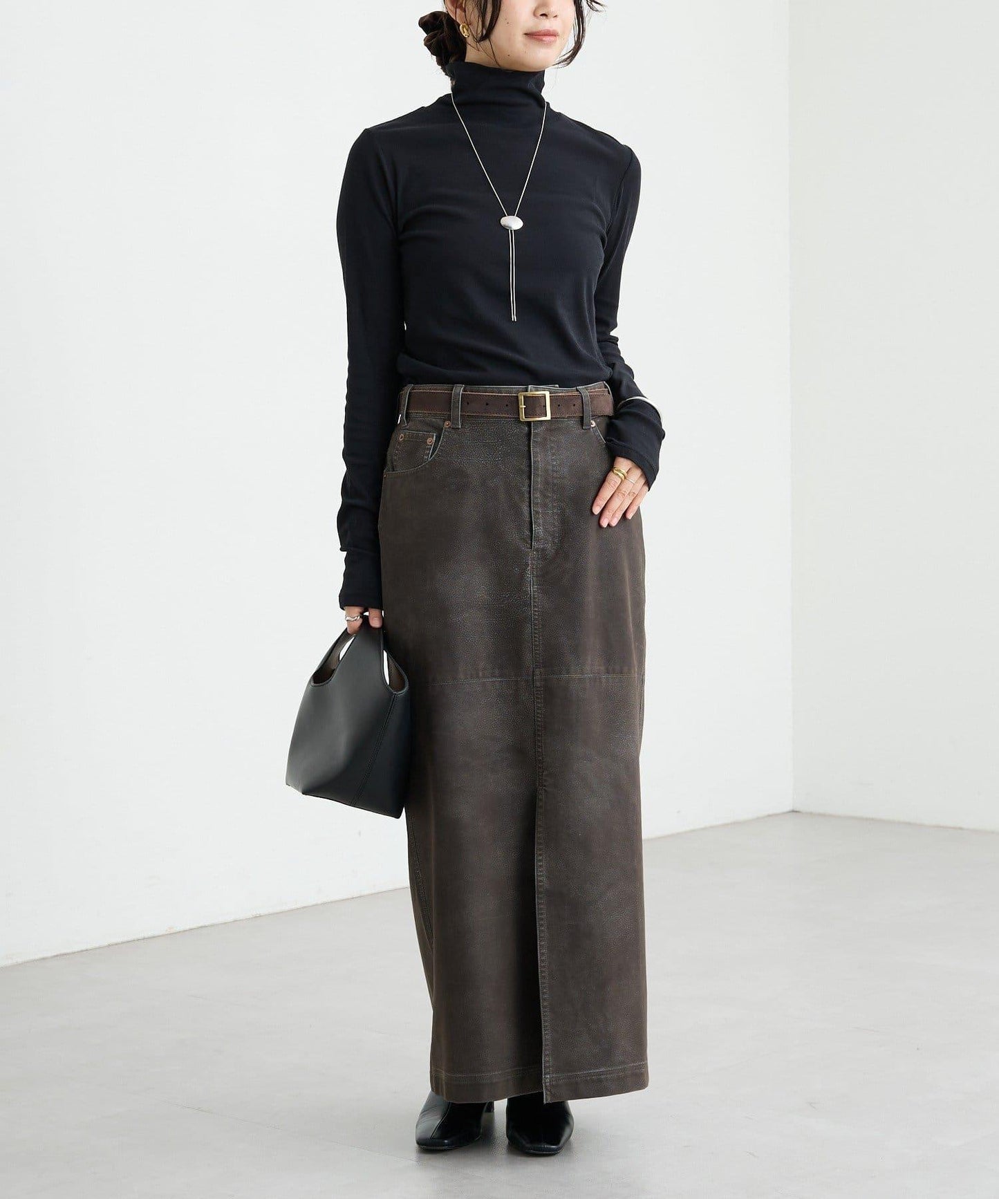 【適合疊穿】紗布羅紋高領打底衫