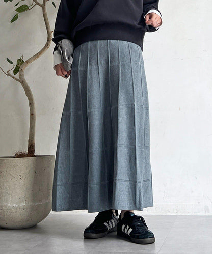 純色針織半身裙