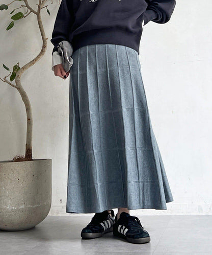 純色針織半身裙