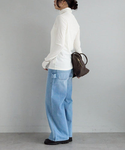 【適合疊穿】紗布羅紋高領打底衫