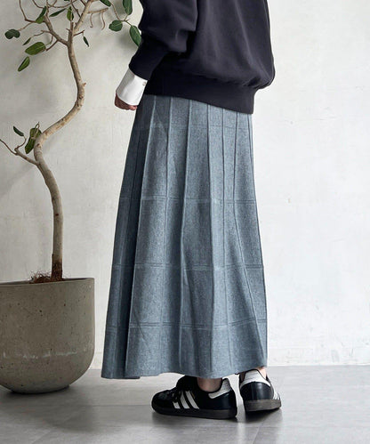 純色針織半身裙