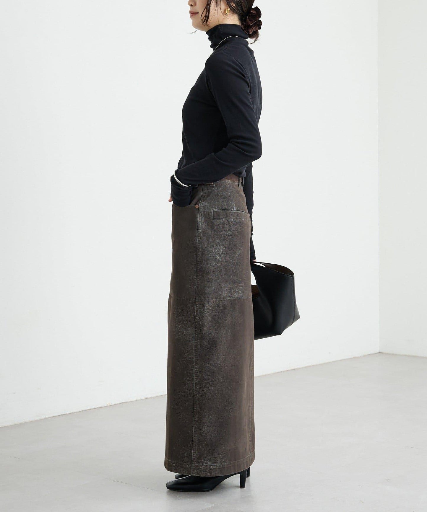 【適合疊穿】紗布羅紋高領打底衫