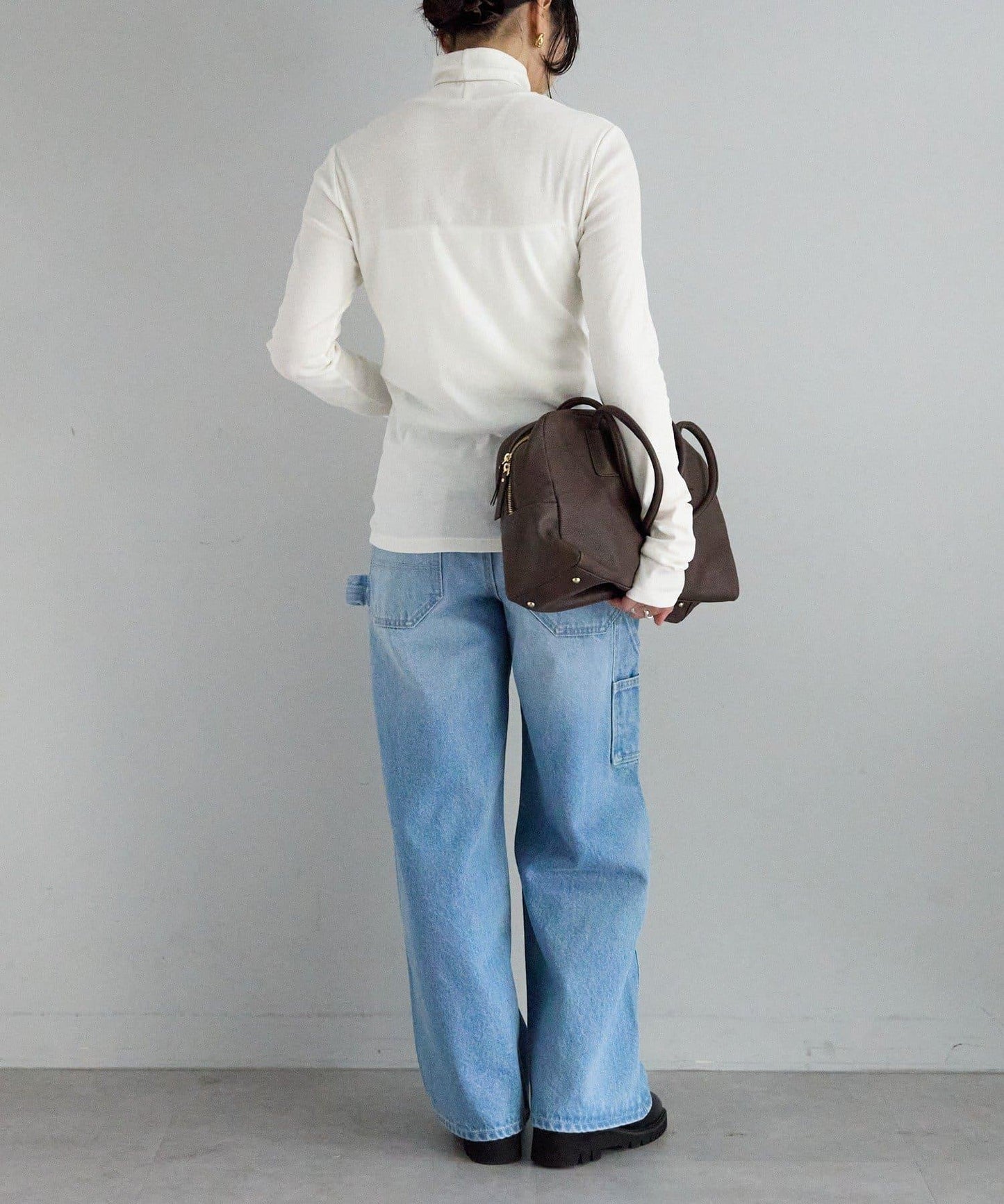 【適合疊穿】紗布羅紋高領打底衫