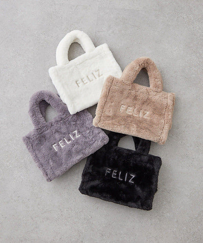 【OUTLET限定】標誌刺繡毛絨托特包