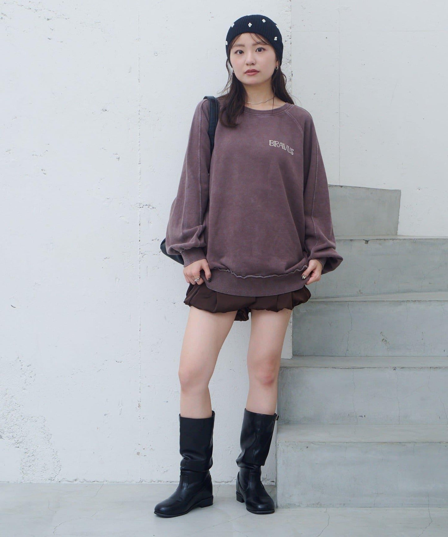 【Kastane】水鑽裝飾衛衣