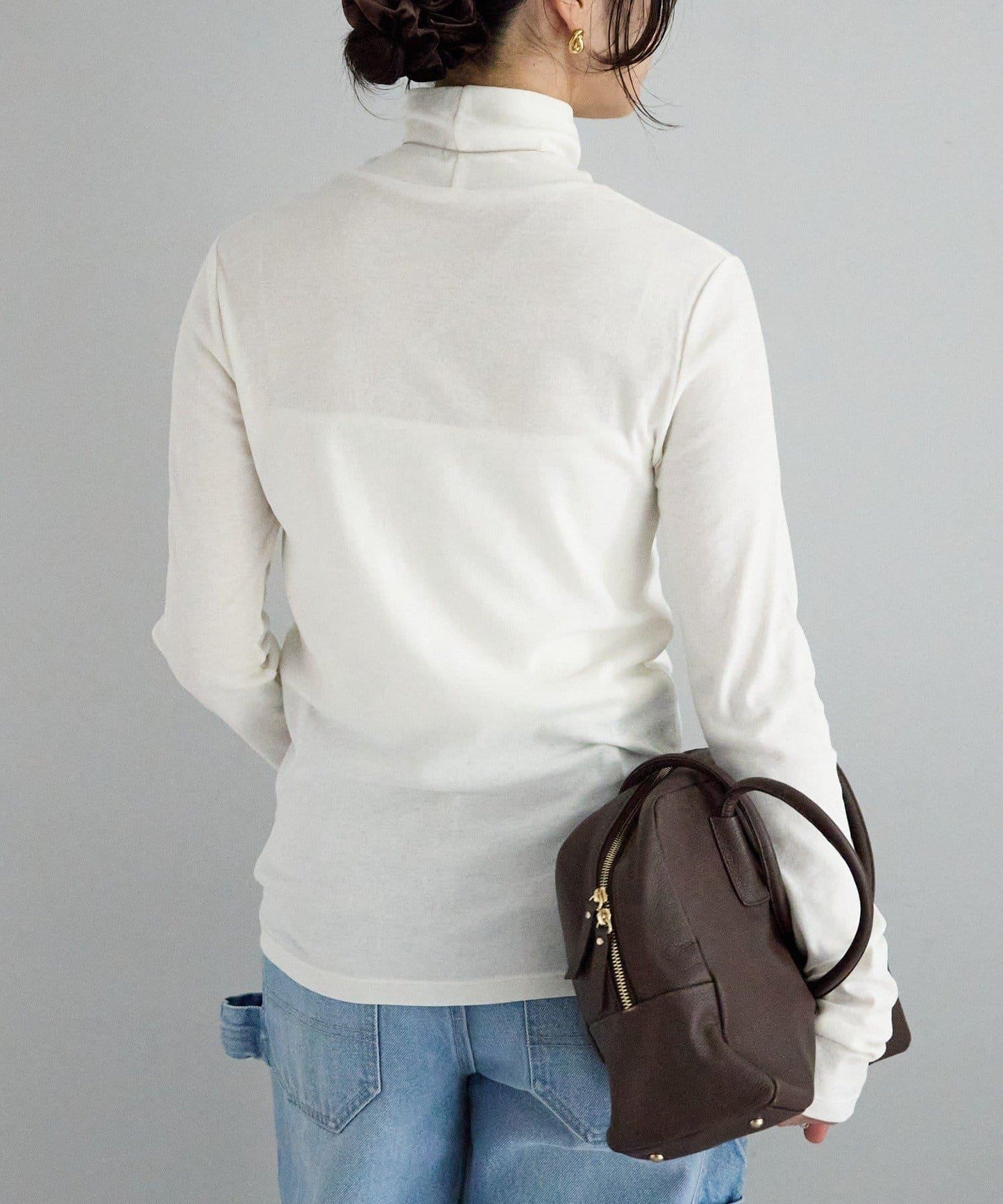 【適合疊穿】紗布羅紋高領打底衫