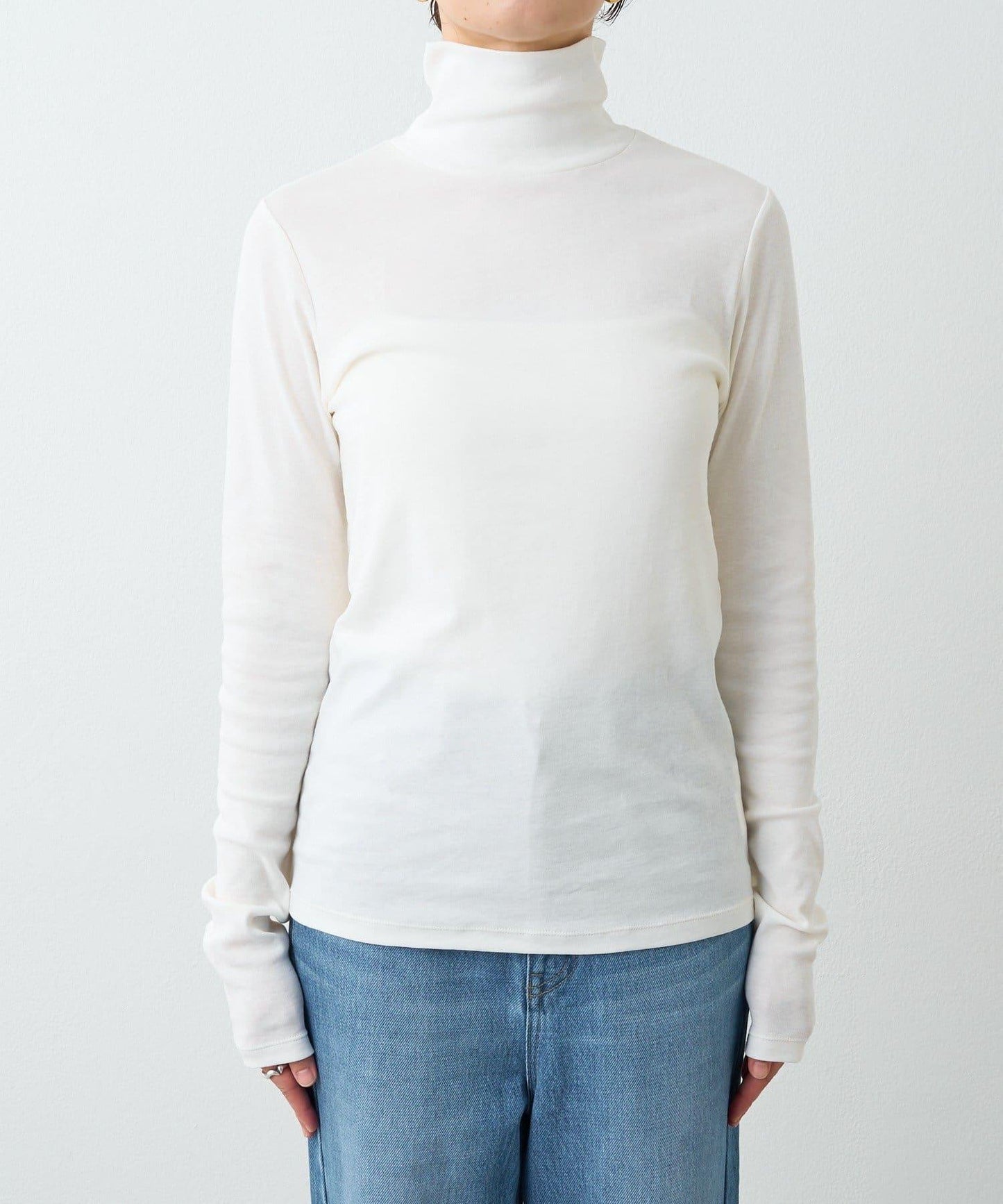 【適合疊穿】紗布羅紋高領打底衫