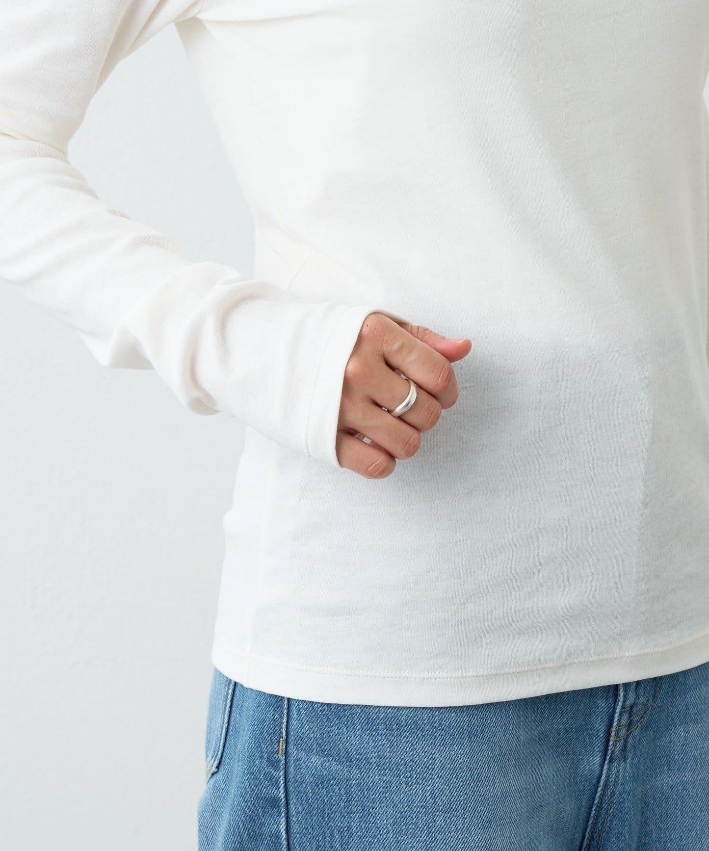 【適合疊穿】紗布羅紋高領打底衫