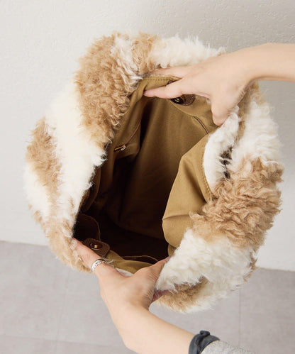 【ear PAPILLONNER】毛絨手提包