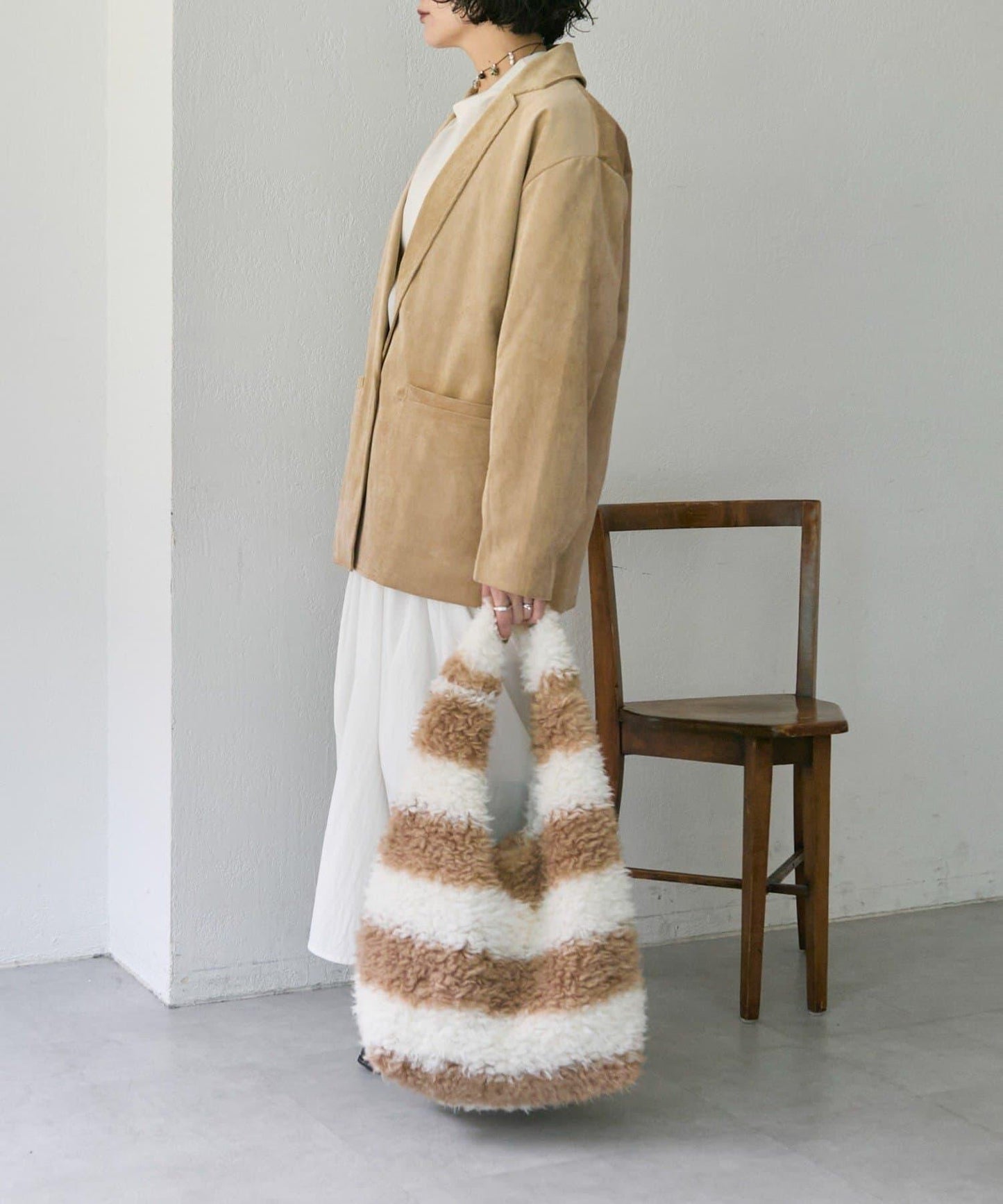 【ear PAPILLONNER】毛絨手提包