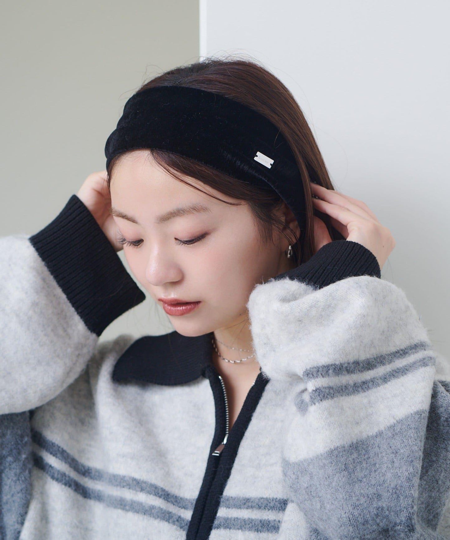 【Kastane】【fiw.】天鵝絨髮帶