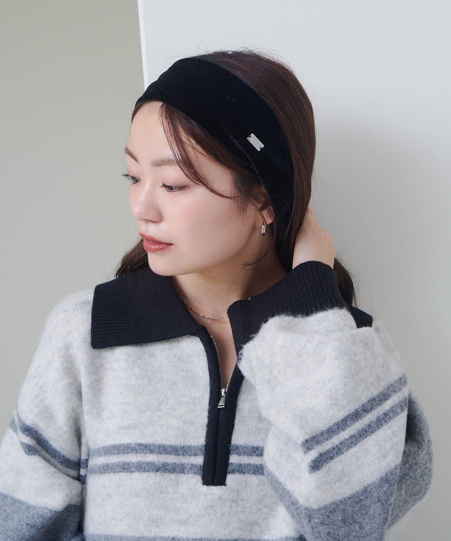 【Kastane】【fiw.】天鵝絨髮帶