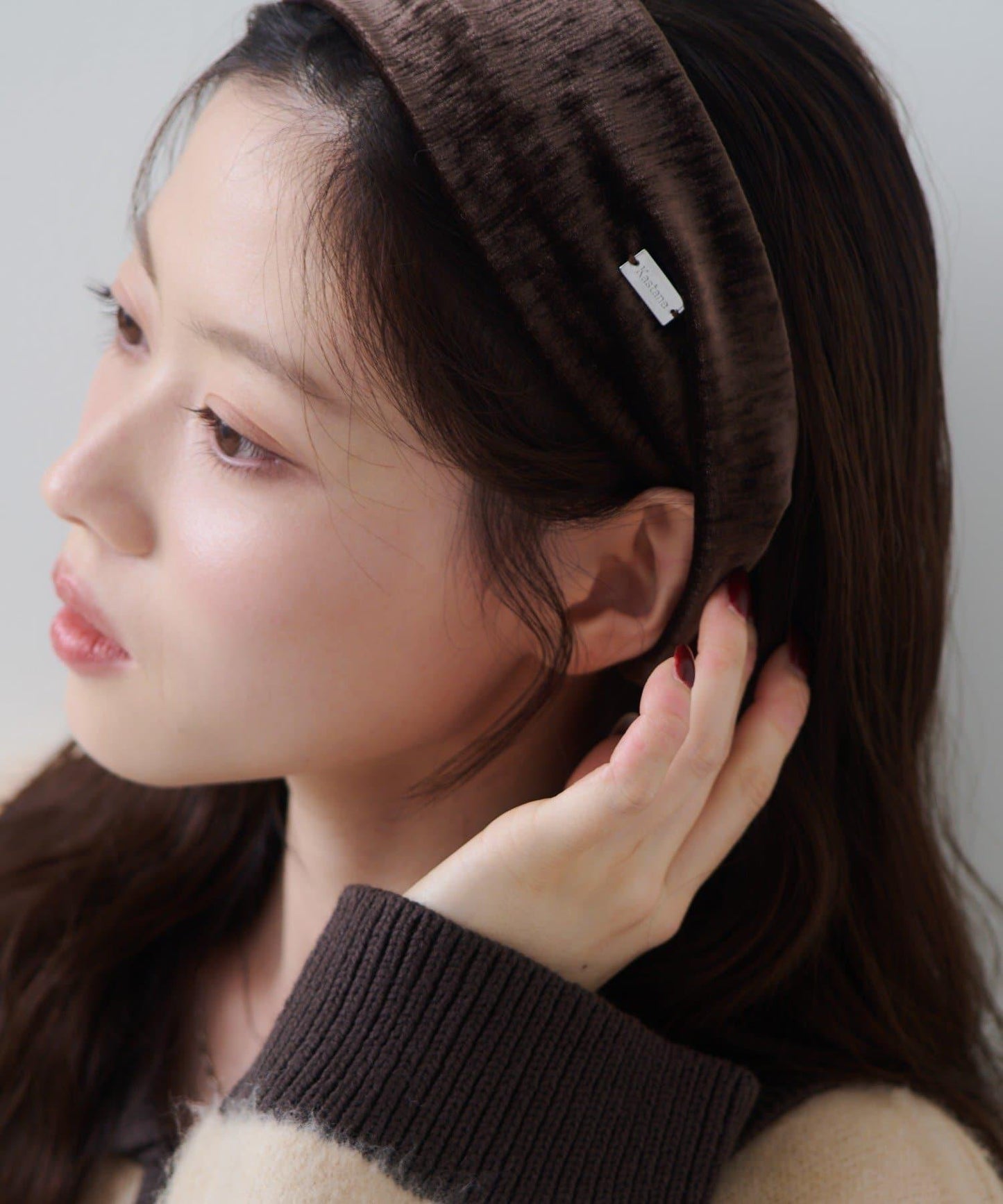 【Kastane】【fiw.】天鵝絨髮帶