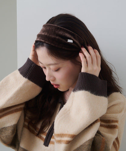 【Kastane】【fiw.】天鵝絨髮帶