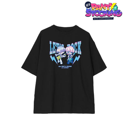 New PANTY & STOCKING with GARTERBELT（尺碼/XL）F*Kaori插畫 聚酯纖維&聚氨酯 搖滾風格 寬鬆版型男女同款T恤
