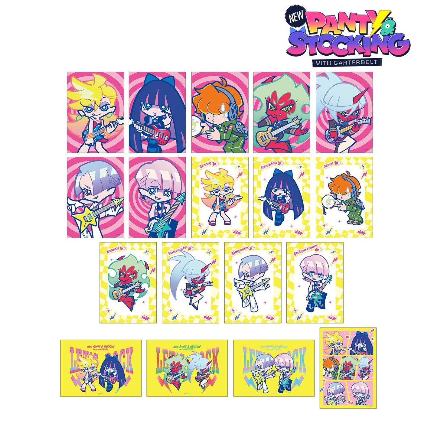 New PANTY & STOCKING with GARTERBELT_F*Kaori插畫 搖滾版 隨機寫真卡（單品/全套BOX）【BOX/18包入】