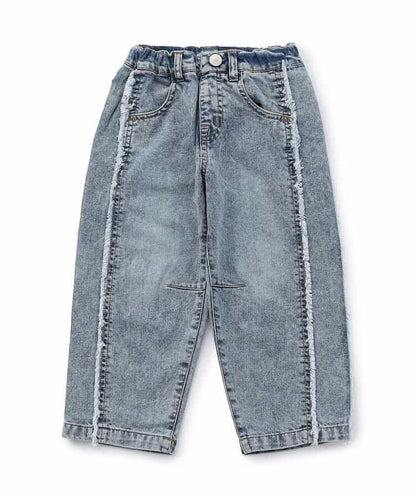 保暖側邊流蘇牛仔褲 十分褲