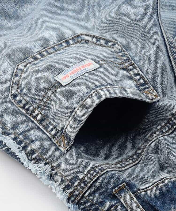 保暖側邊流蘇牛仔褲 十分褲