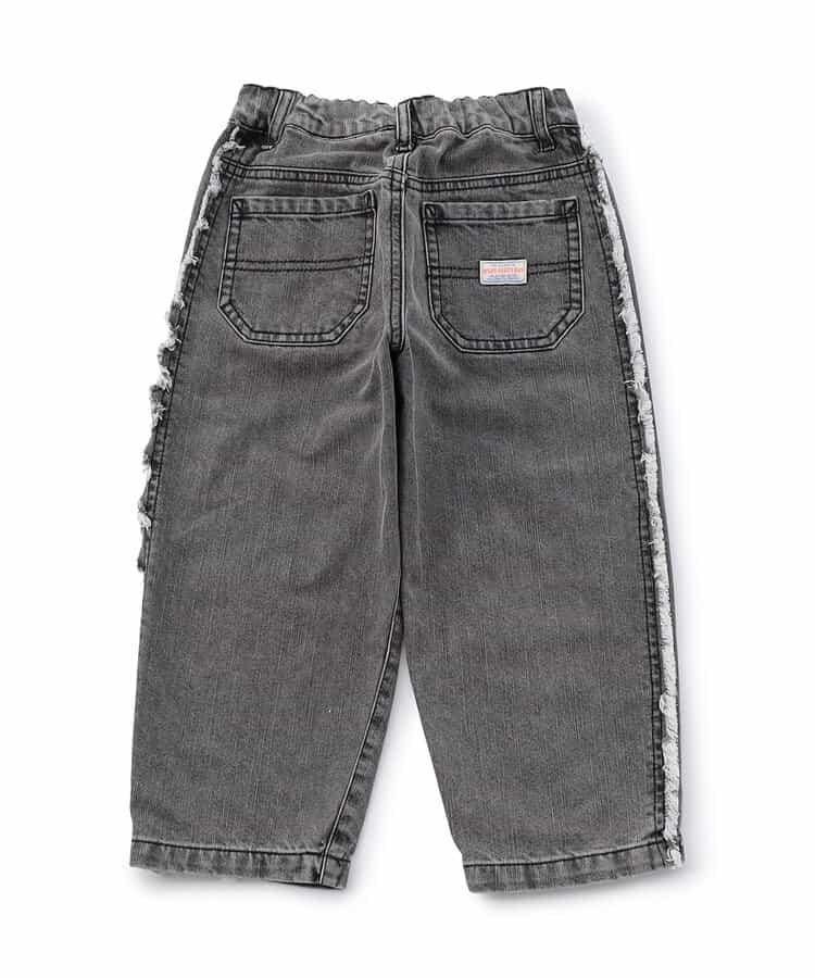 保暖側邊流蘇牛仔褲 十分褲