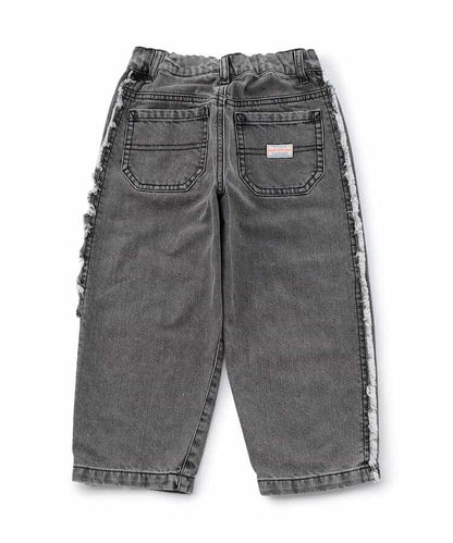 保暖側邊流蘇牛仔褲 十分褲