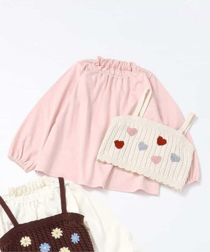 針織背心&荷葉邊內搭2件套_可機洗