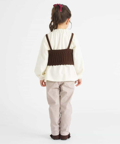 針織背心&荷葉邊內搭2件套_可機洗