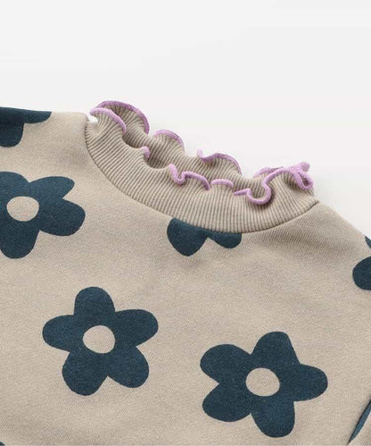 荷葉邊內加絨衛衣