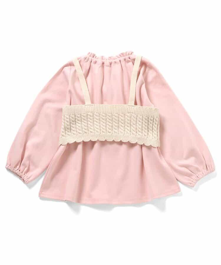 針織背心&荷葉邊內搭2件套_可機洗