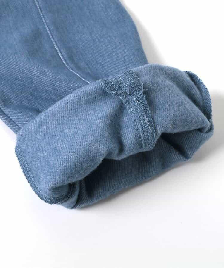 內加絨蝴蝶結開叉休閒褲 十分褲