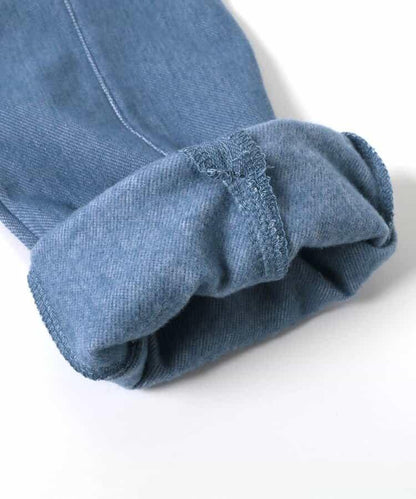 內加絨蝴蝶結開叉休閒褲 十分褲