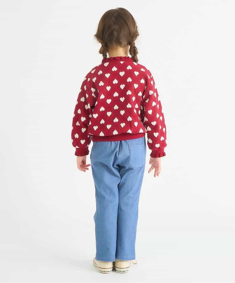 內加絨蝴蝶結開叉休閒褲 十分褲