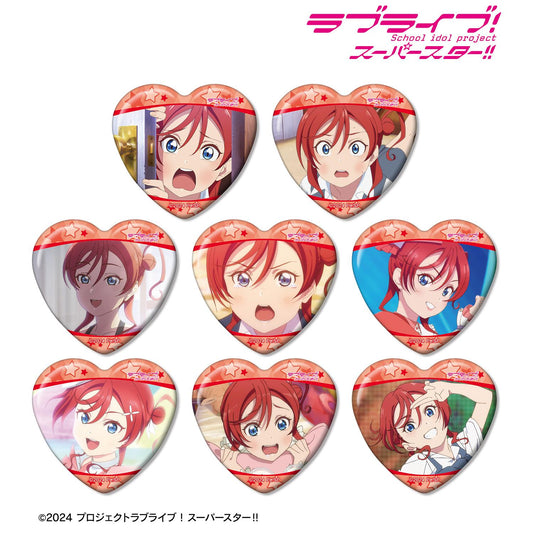 LoveLive! Superstar!! 隨機 米女美音限定 劇照心形徽章（單品/全套BOX）【BOX／8個裝】