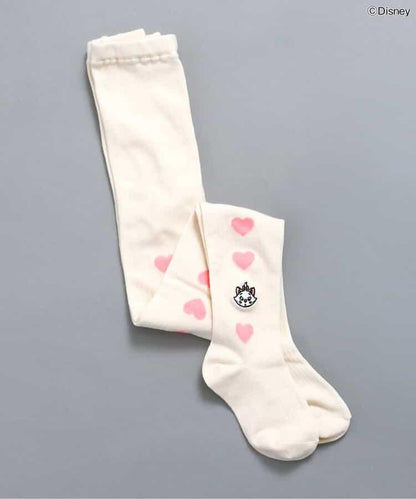 【迪士尼】時尚貓/側邊愛心連褲襪