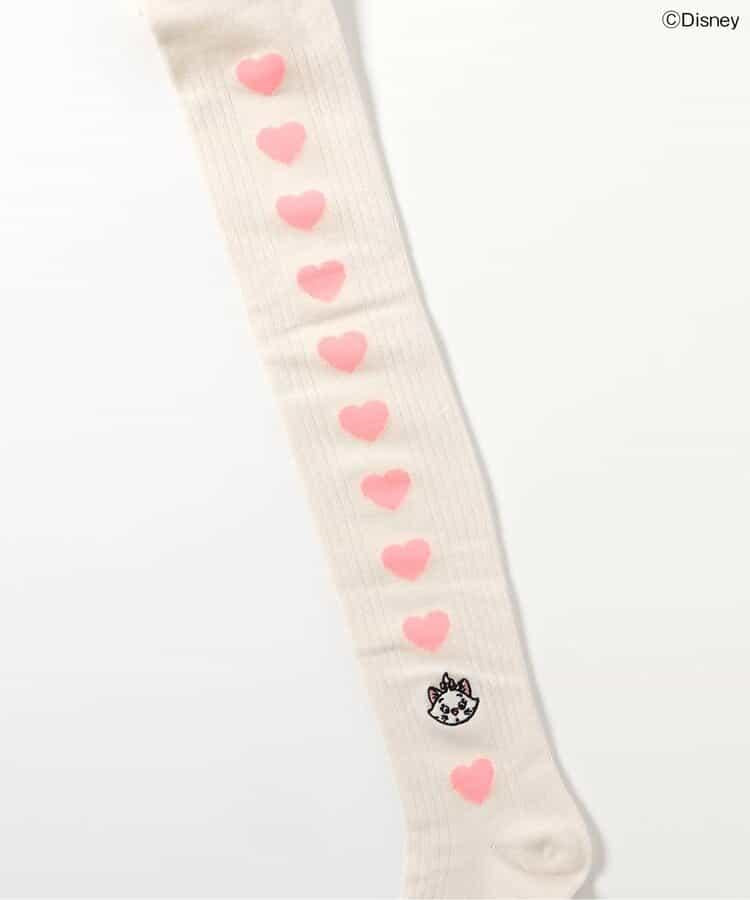 【迪士尼】時尚貓/側邊愛心連褲襪