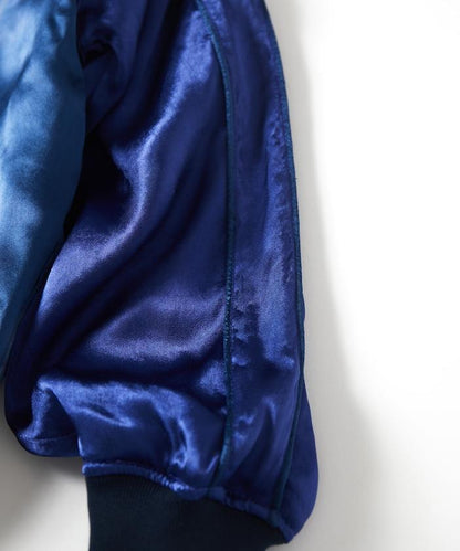 特別 Tempalay 仿舊工藝人造絲緞面棒球夾克