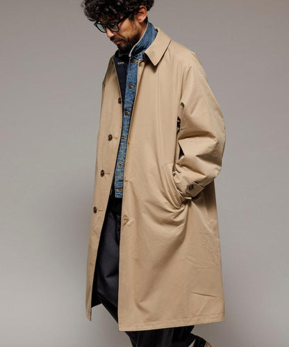 可雙面穿羊毛混紡法蘭絨格紋巴爾馬肯大衣