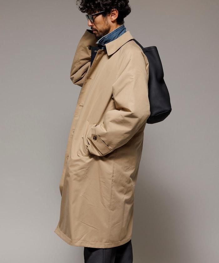 可雙面穿羊毛混紡法蘭絨格紋巴爾馬肯大衣