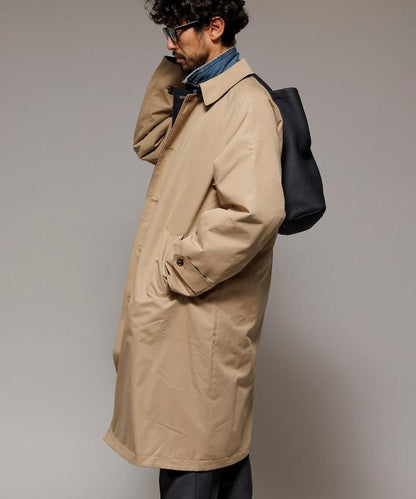 可雙面穿羊毛混紡法蘭絨格紋巴爾馬肯大衣