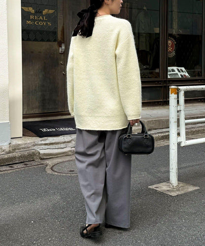 中長款單面針織套頭衫